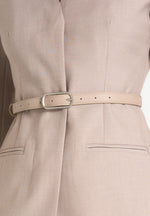 Alesia - Tailored Belted Kimono Blazer - Taupe
