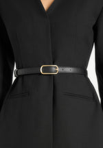Alesia - Tailored Belted Kimono Blazer - Black