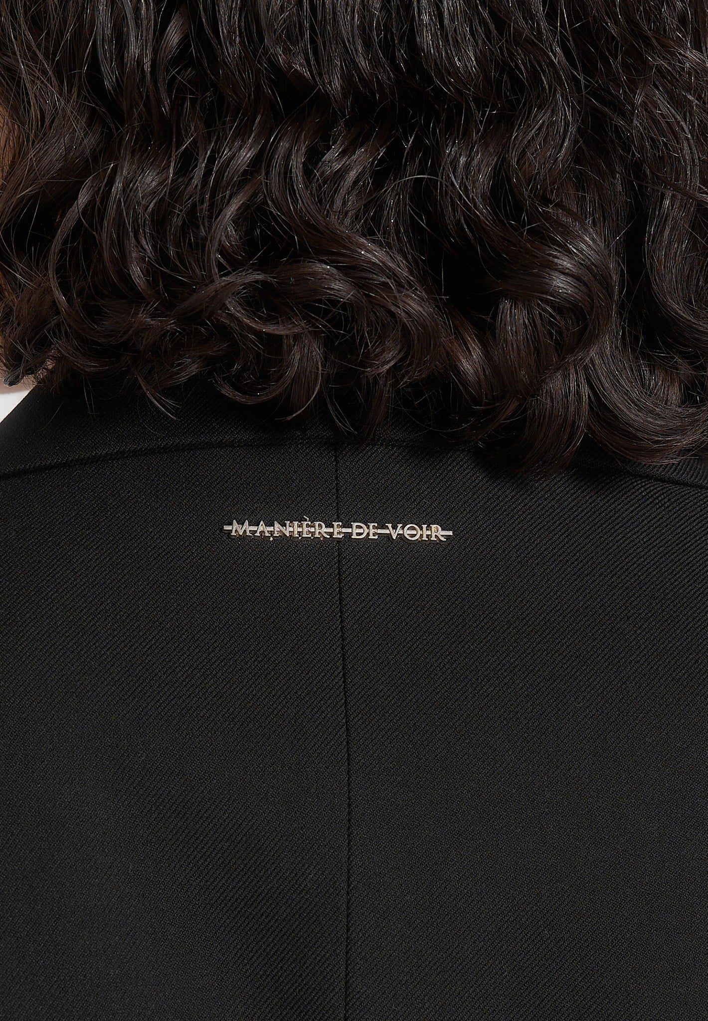 Maia - Double Breasted Satin Lapel Blazer Hourglass - Black
