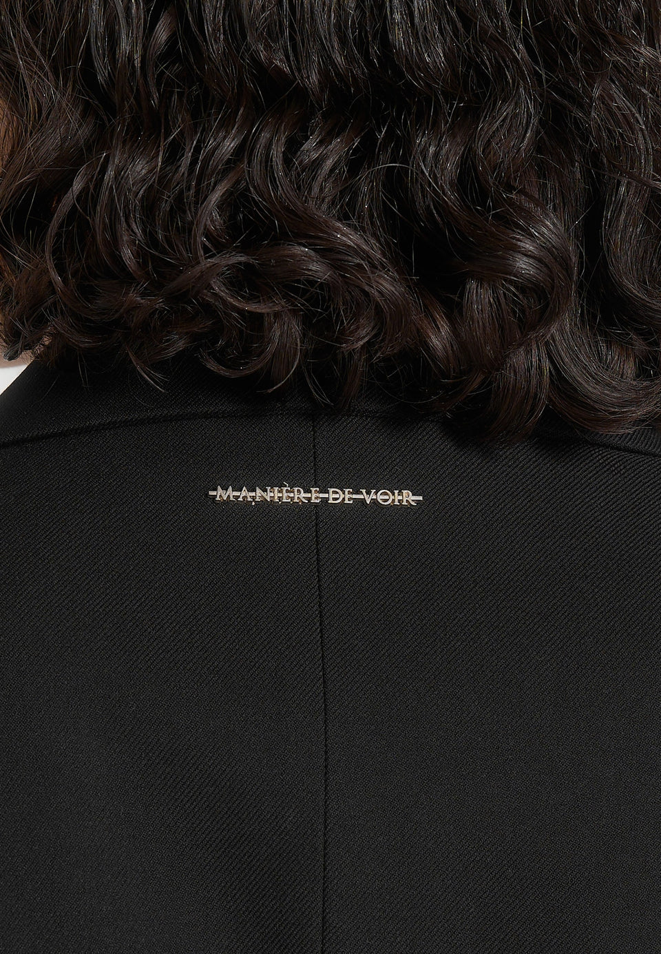 Maia - Double Breasted Satin Lapel Blazer Hourglass - Black
