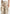 Emilie - High Waisted Tapestry Cargo Pants - Beige