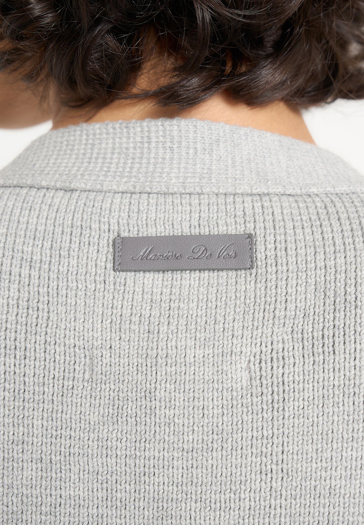 Tessa - Cinched Waist Cotton Cardigan - Grey