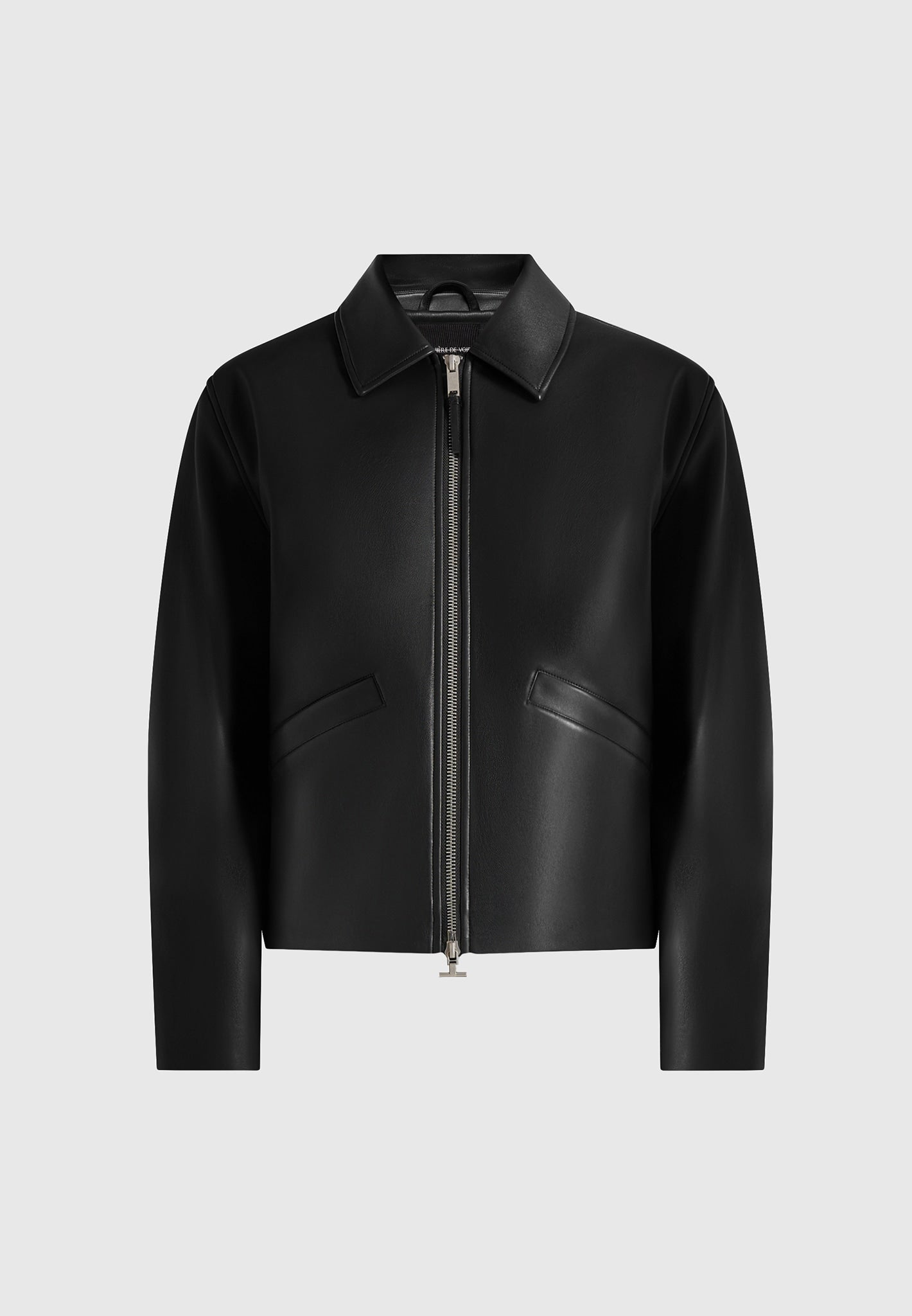 Yves - Minimal Leather Jacket - Black