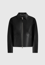 Yves - Minimal Leather Jacket - Black