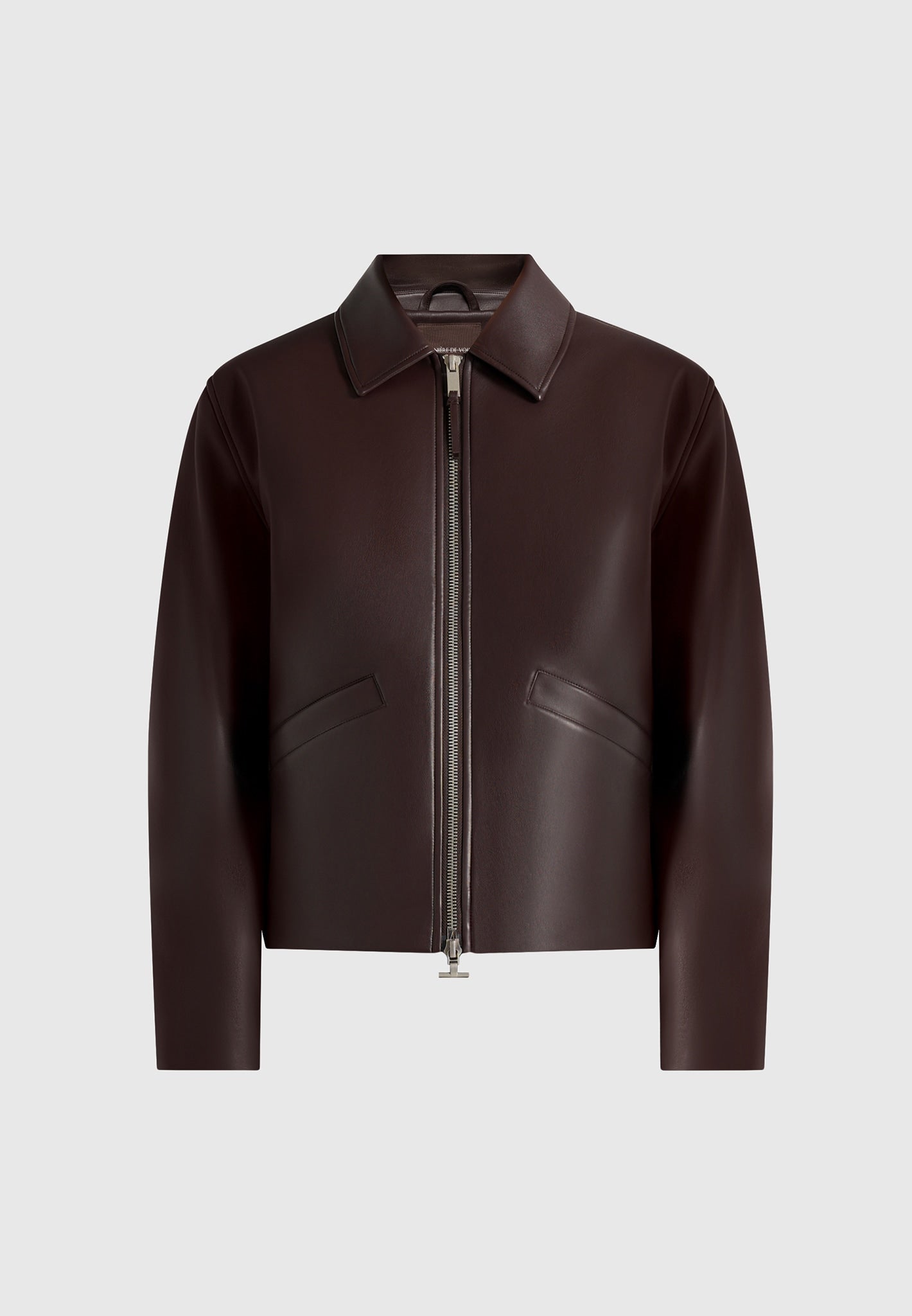 Yves - Minimal Leather Jacket - Brown
