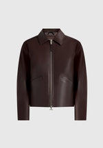 Yves - Minimal Leather Jacket - Brown