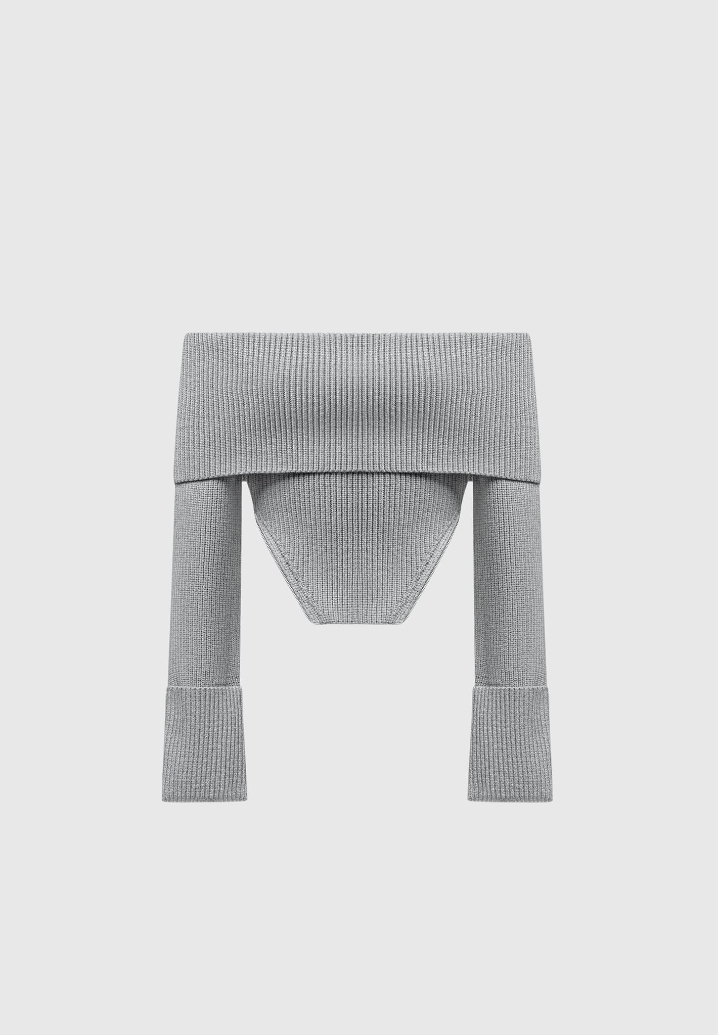 zip-detail-knit-bandeau-top-grey