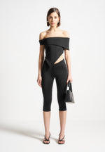 angled-hem-bardot-top-black