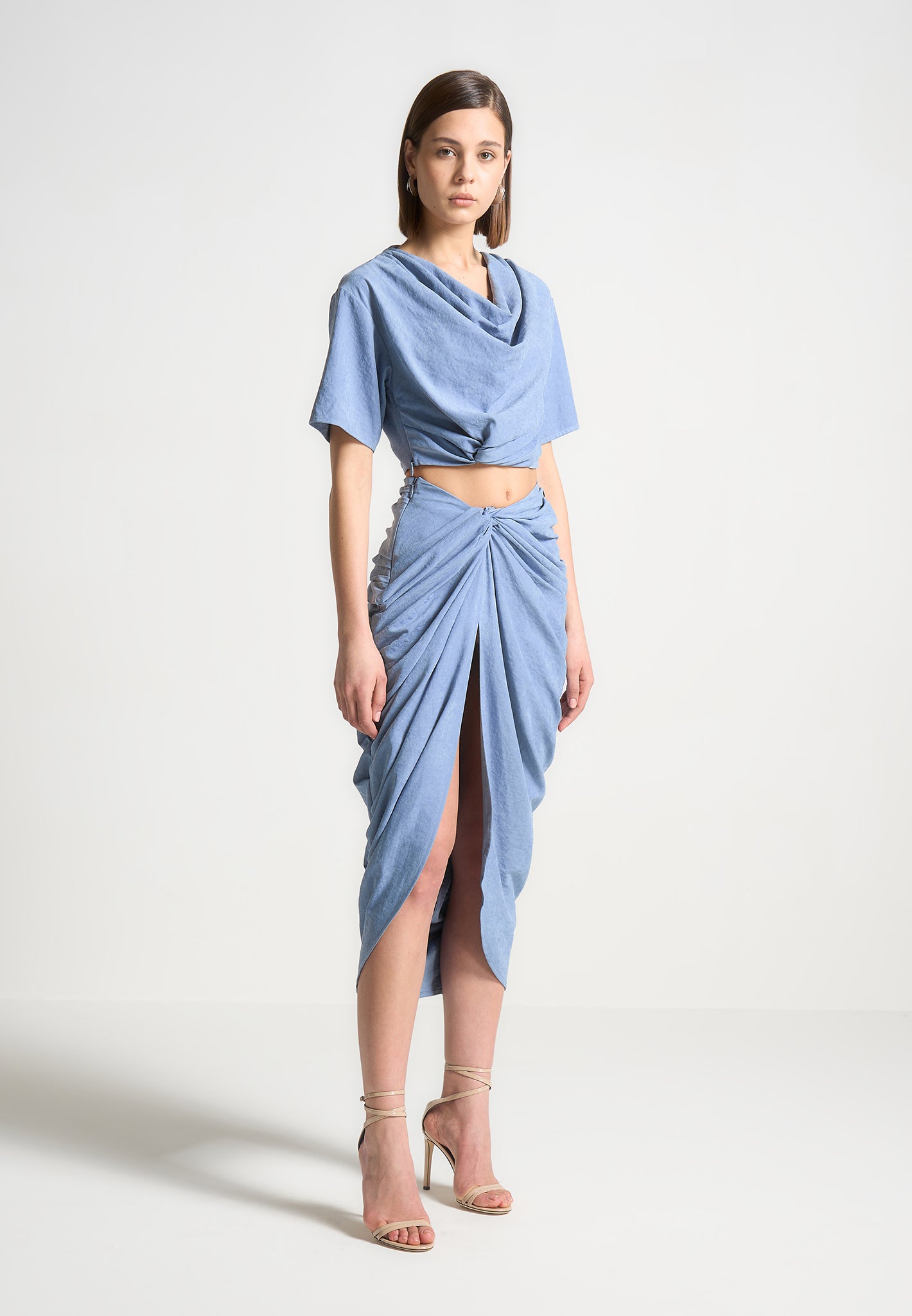 asymmetric-drape-midaxi-skirt-blue