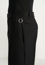 Dorian - Pleated Tailored Trousers - Black