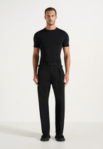 Dorian - Pleated Tailored Trousers - Black