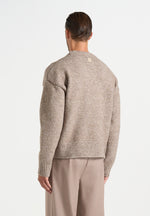 KW001 - Brushed Wool Knit Signature Jumper - Beige