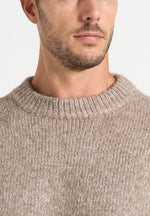 KW001 - Brushed Wool Knit Signature Jumper - Beige