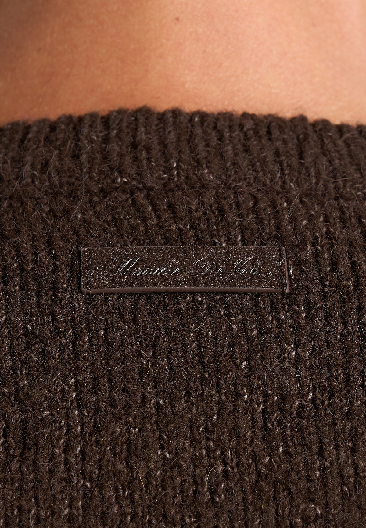 Theo - Asymmetric Brushed Wool-Blend Knit Jumper - Brown