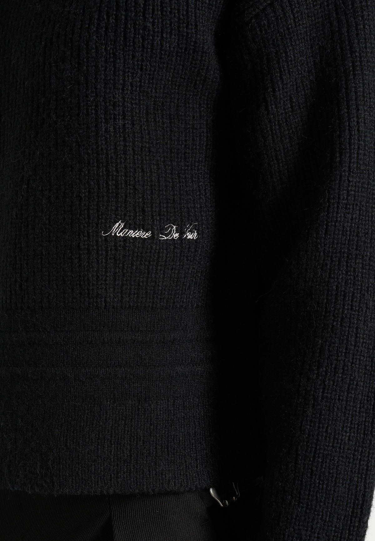 Remi - Signature Ribbed Wool-Blend V-Neck Jumper - Black