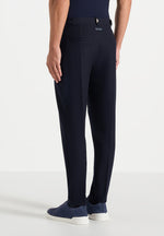 Hubert - Slim Fit Wool-Blend Tailored Trousers - Dark Navy