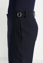 Hubert - Slim Fit Wool-Blend Tailored Trousers - Dark Navy
