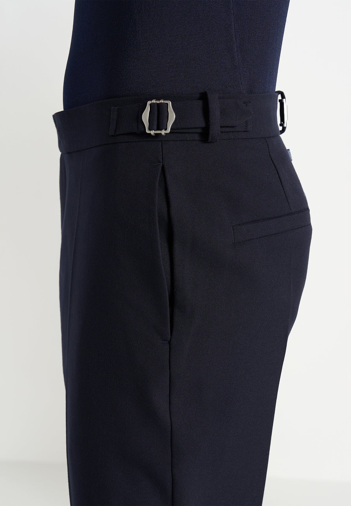 Hubert - Slim Fit Wool-Blend Tailored Trousers - Dark Navy