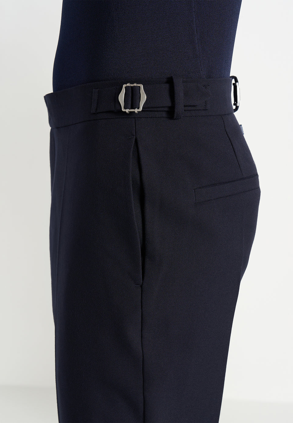 Hubert - Slim Fit Wool-Blend Tailored Trousers - Dark Navy