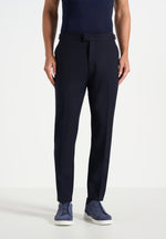 Hubert - Slim Fit Wool-Blend Tailored Trousers - Dark Navy