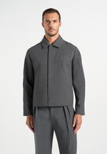 Téo - Minimal Tailored Jacket - Charcoal Grey