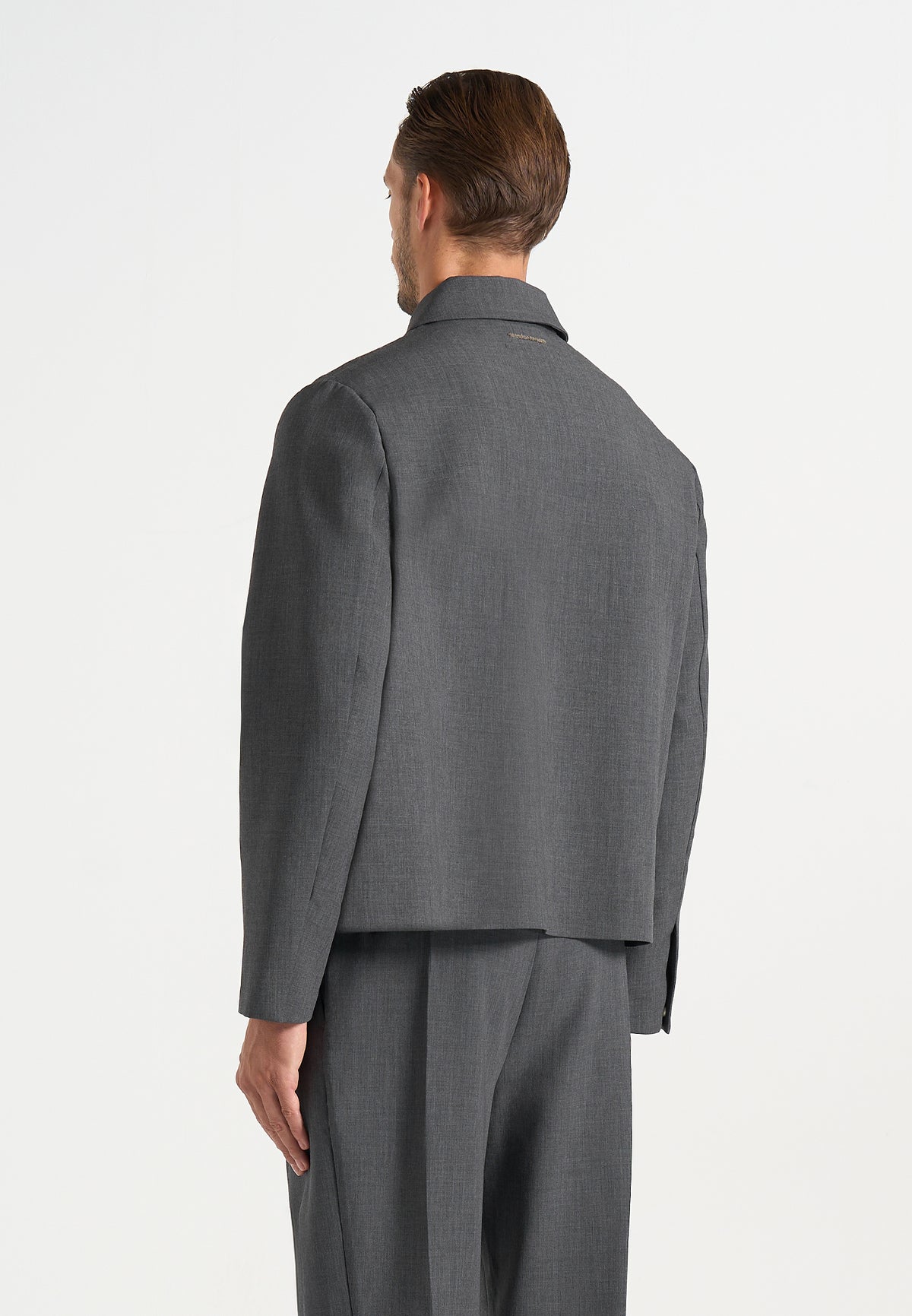 Téo - Minimal Tailored Jacket - Charcoal Grey