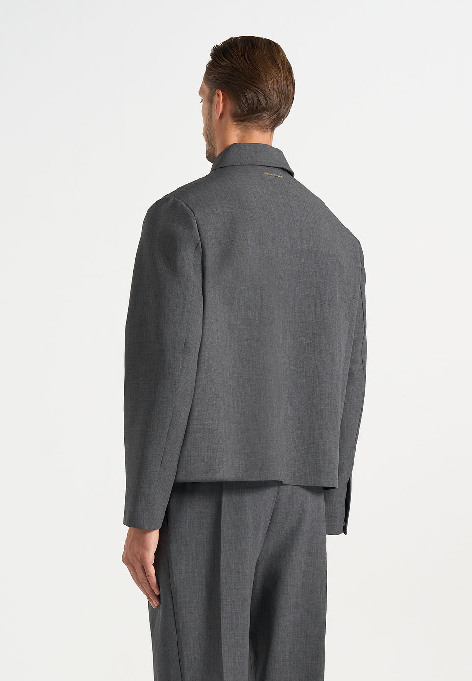 Téo - Minimal Tailored Jacket - Charcoal Grey