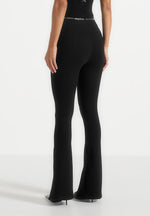 Alienor - Fit and Flare Leggings with Chain - Black