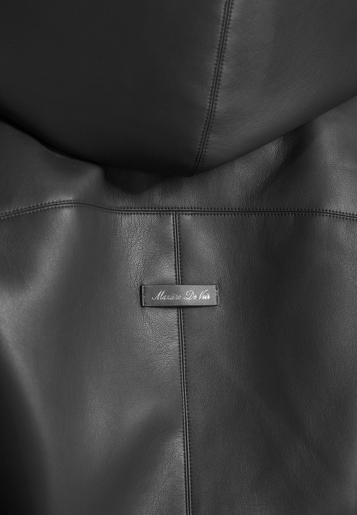 Tamsin - Hooded Cropped Leather Jacket With Belt - Black