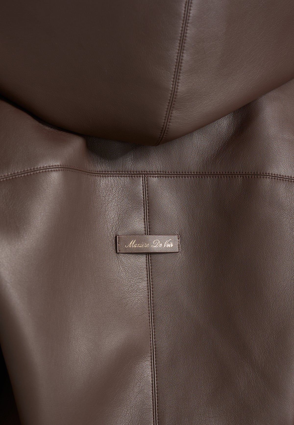 Tamsin - Hooded Cropped Leather Jacket With Belt - Brown