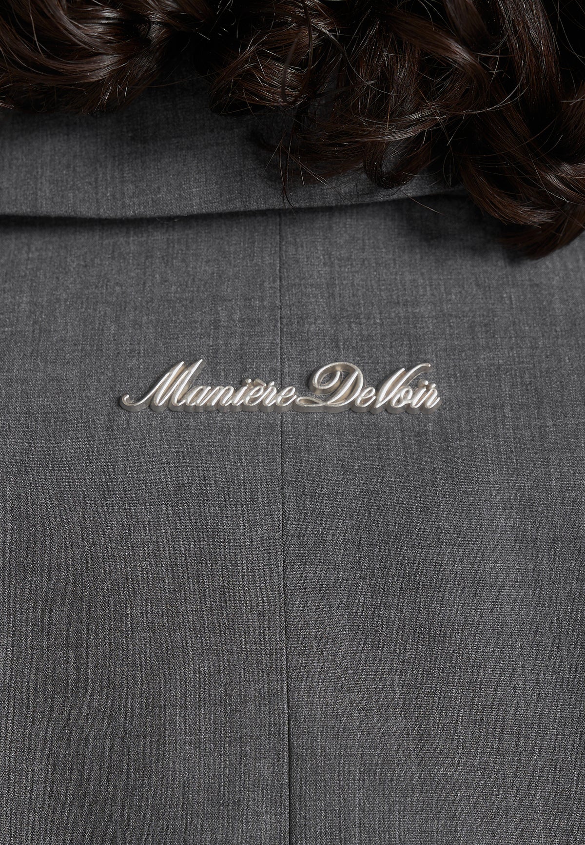 Brooke - Balloon Sleeve Double Breasted Blazer - Grey