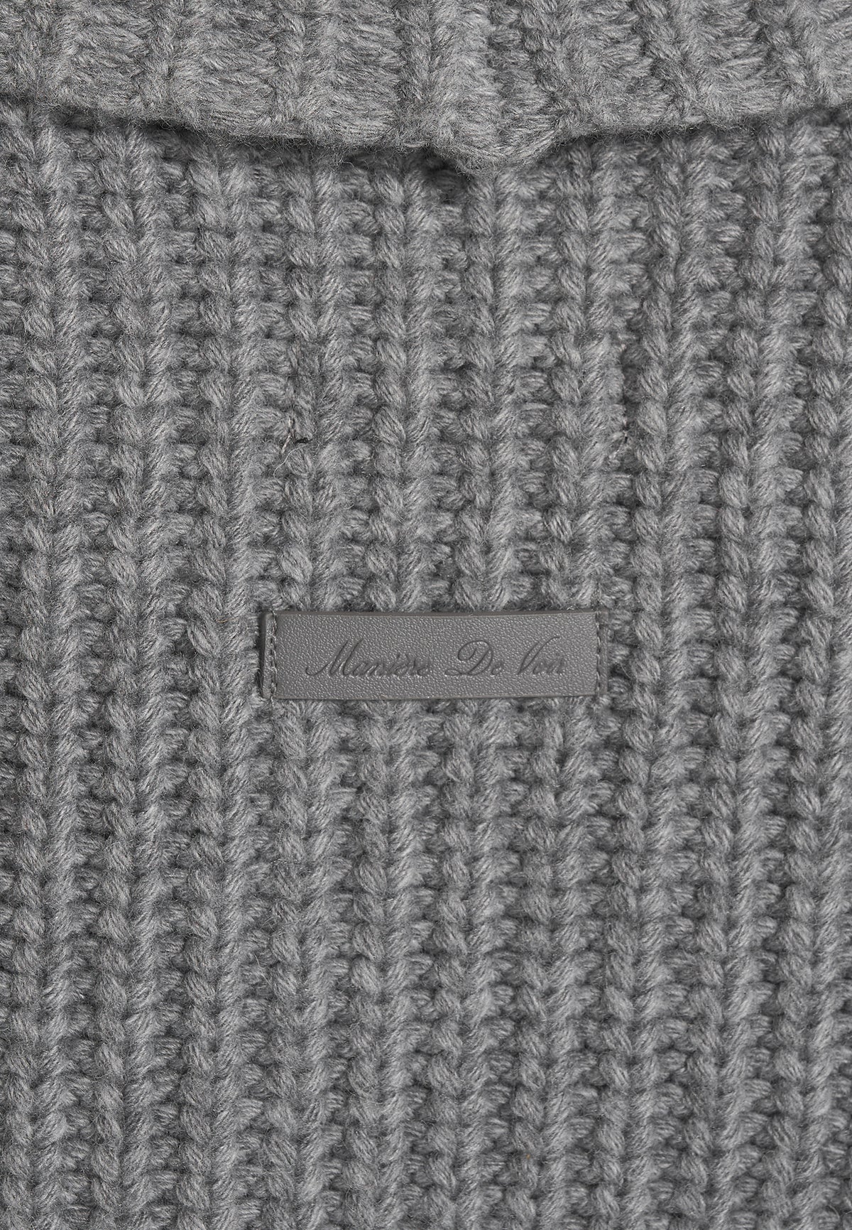 Makayla - Shawl Collar Rib Knit Cardigan - Grey