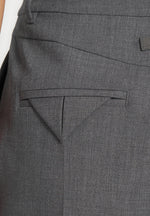 Julie - Tailored Twin Pleat Wool-Blend Trousers - Grey