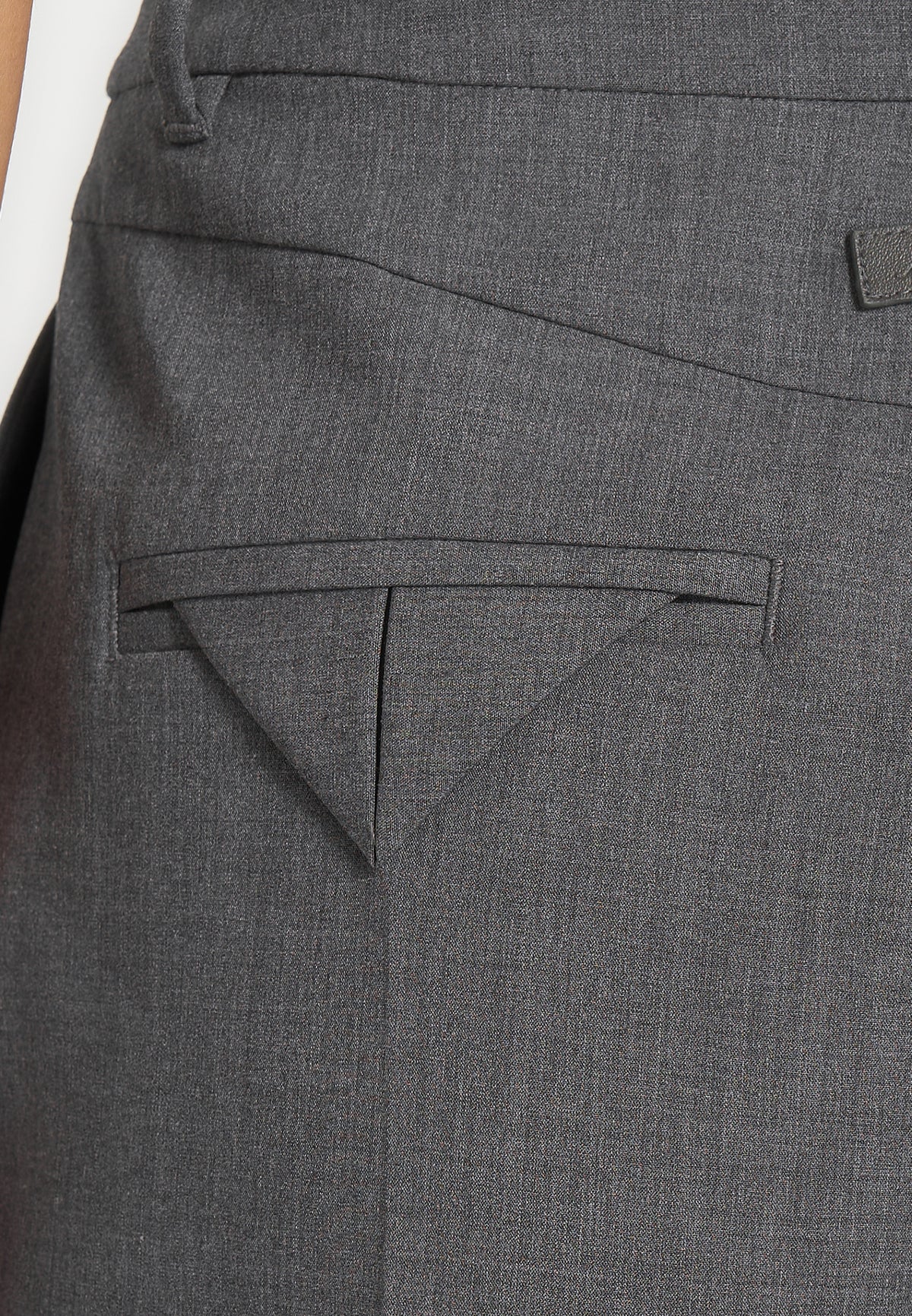 Julie - Tailored Twin Pleat Wool-Blend Trousers - Grey