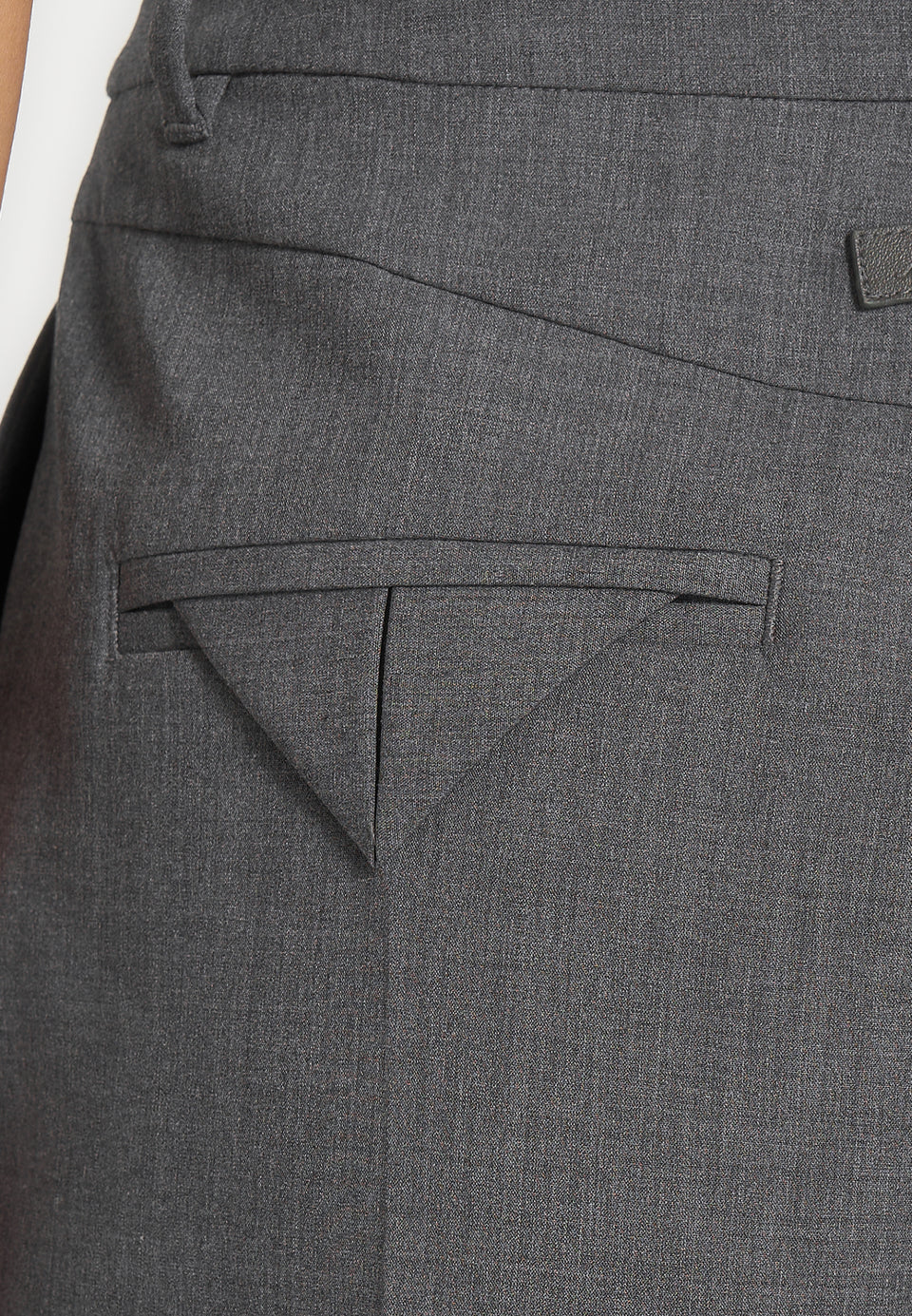 Julie - Tailored Twin Pleat Wool-Blend Trousers - Grey