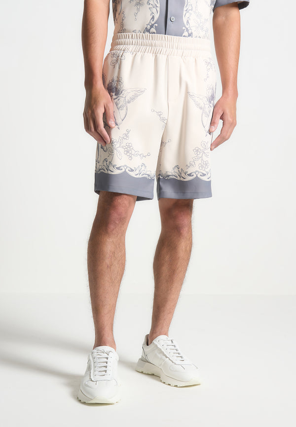 Adrien - Baroque Shorts - Cream/Grey