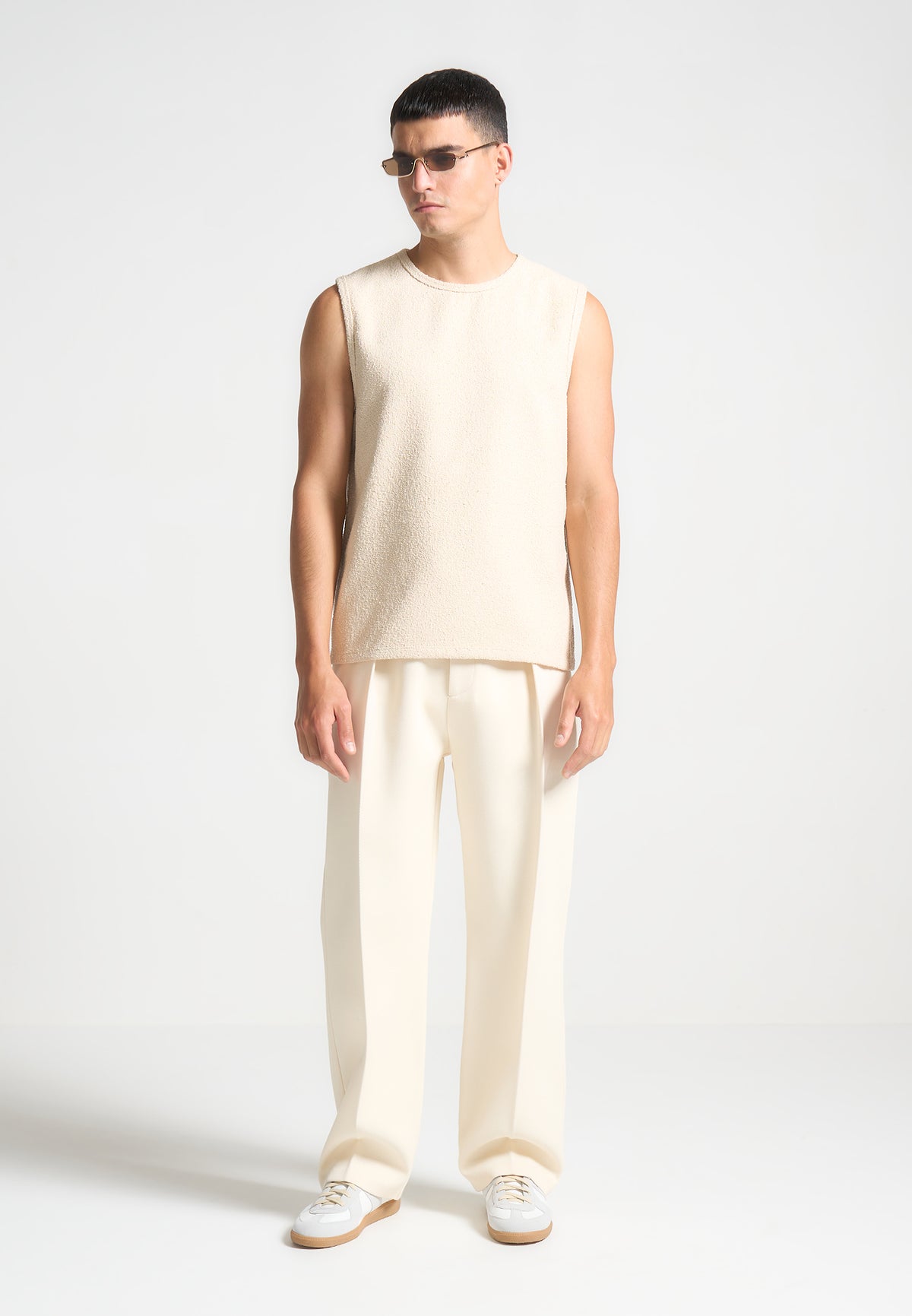 Fabien - Boucle Boxy Vest - Cream