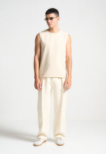 Fabien - Boucle Boxy Vest - Cream