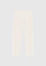boucle-pintuck-tapered-trousers-beige