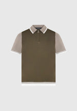 colour-block-zip-polo-shirt-khaki
