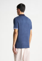 contrast-border-knit-zip-polo-shirt-blue