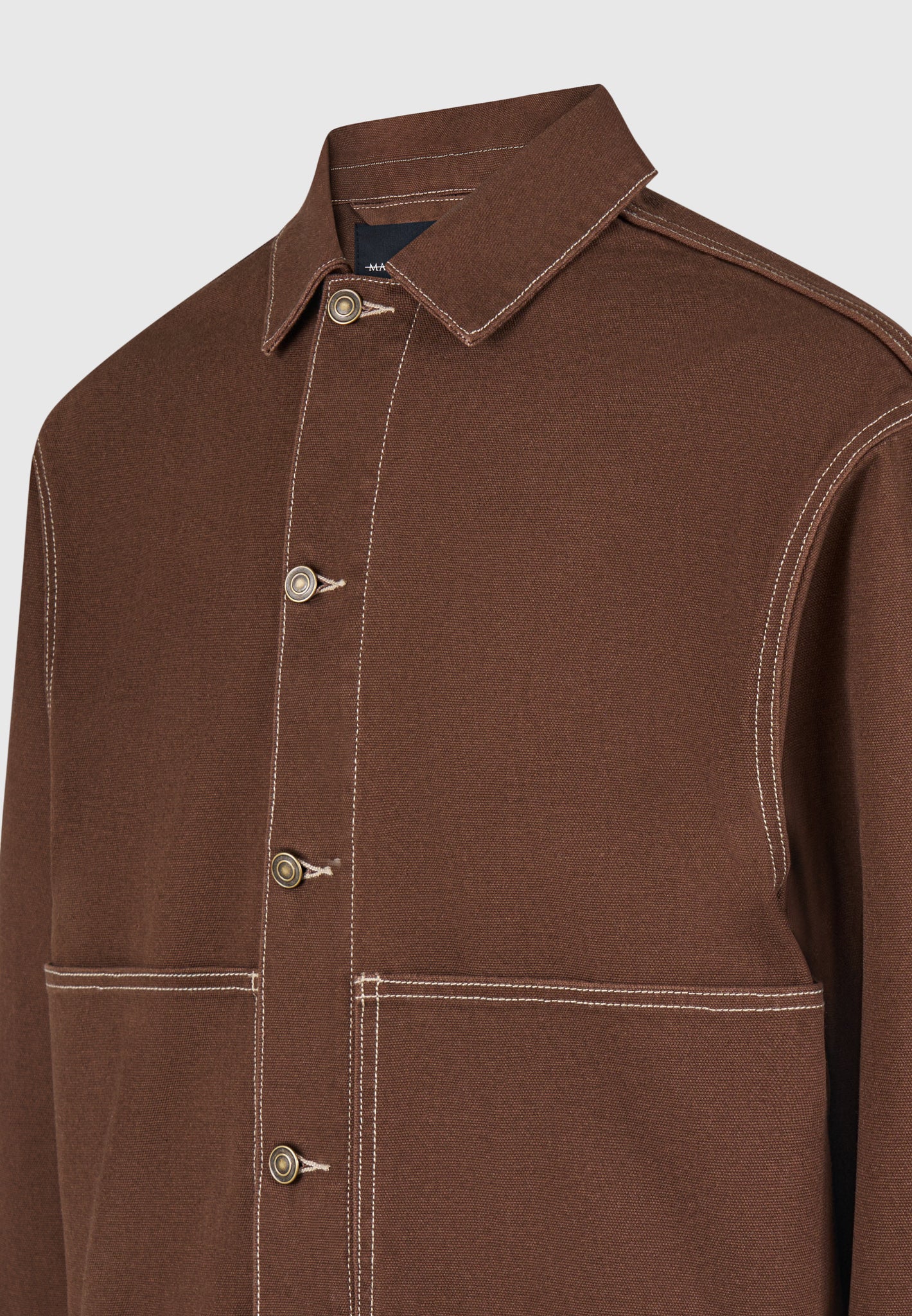 Contrast Stitch Carpenter Jacket Brown