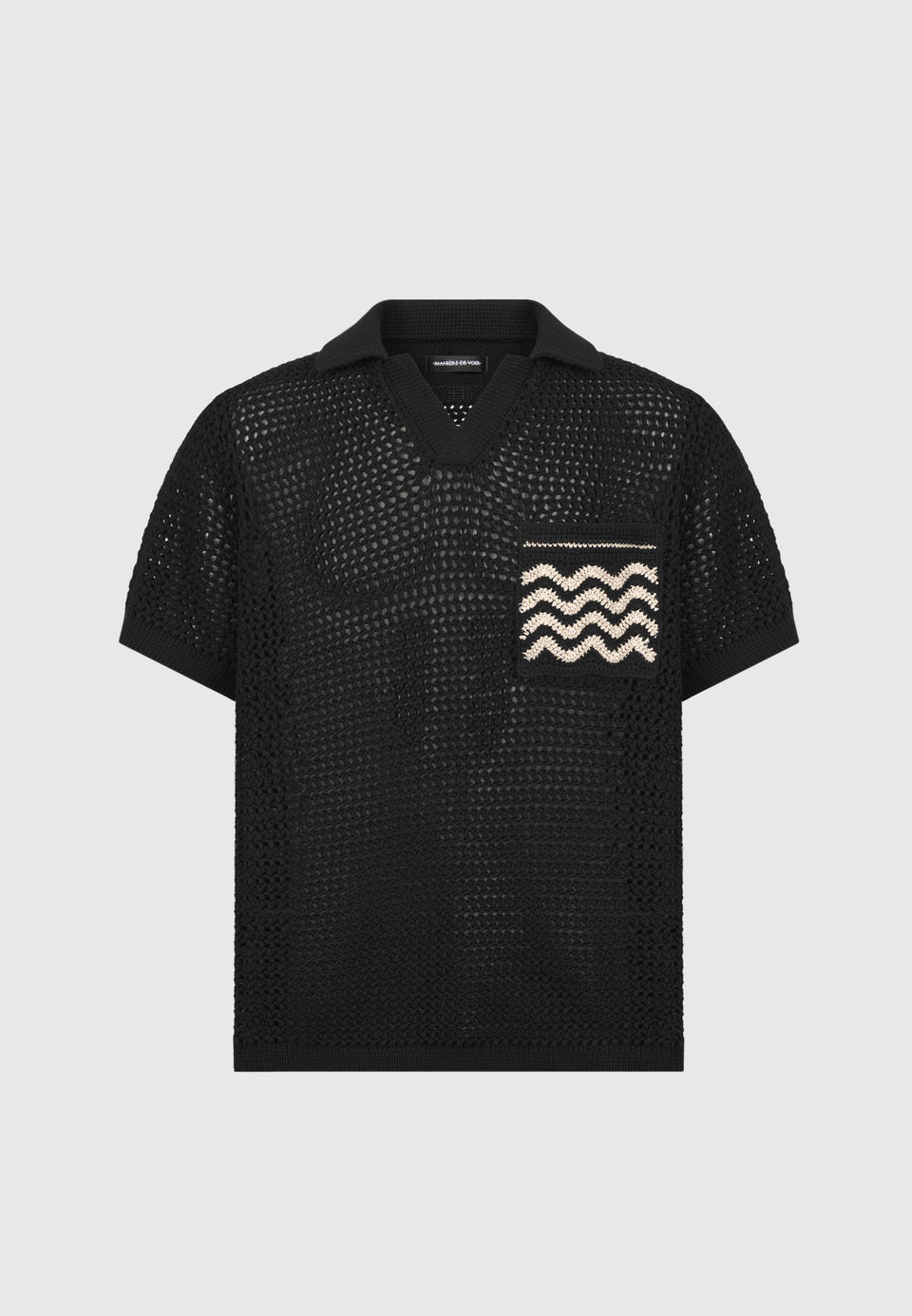crochet-knit-polo-shirt-black