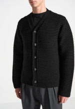 ribbed-knit-cardigan-black