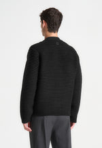 ribbed-knit-cardigan-black
