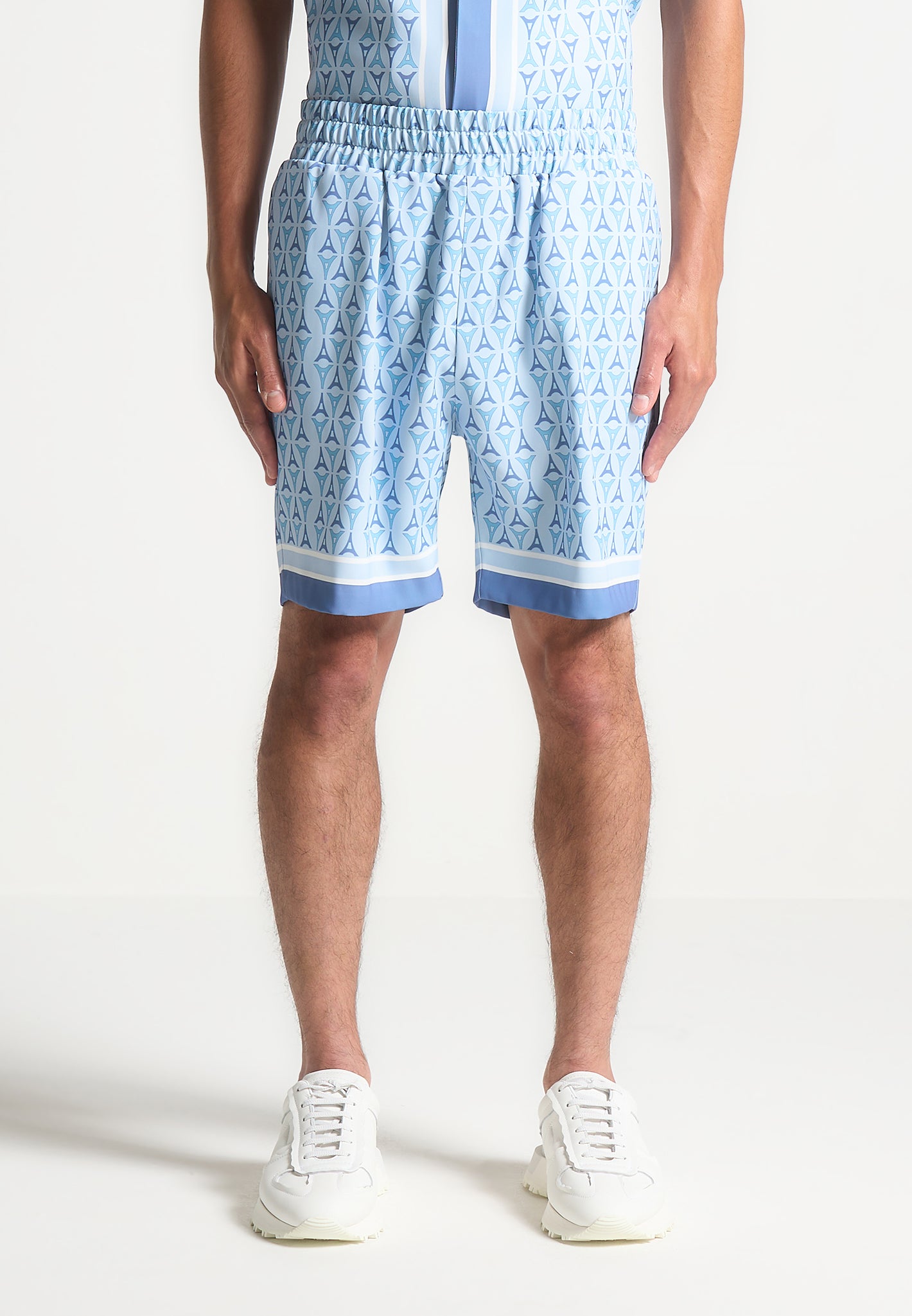 eiffel-monogram-shorts-blue