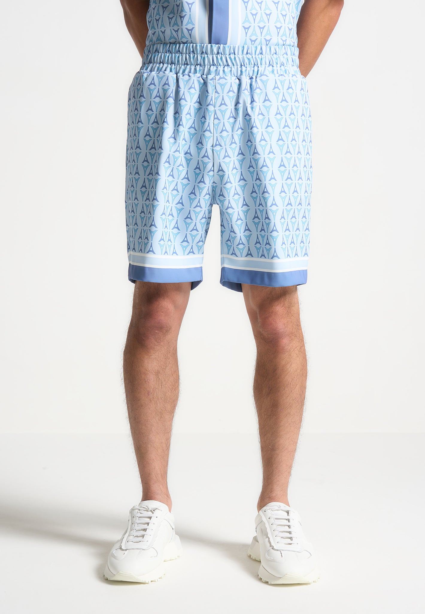 eiffel-monogram-shorts-blue