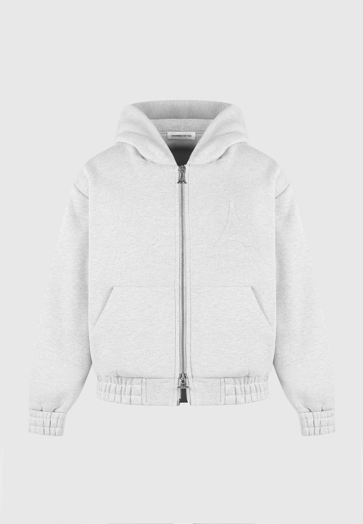 eternel-420gsm-eiffel-embossed-zip-hoodie-grey