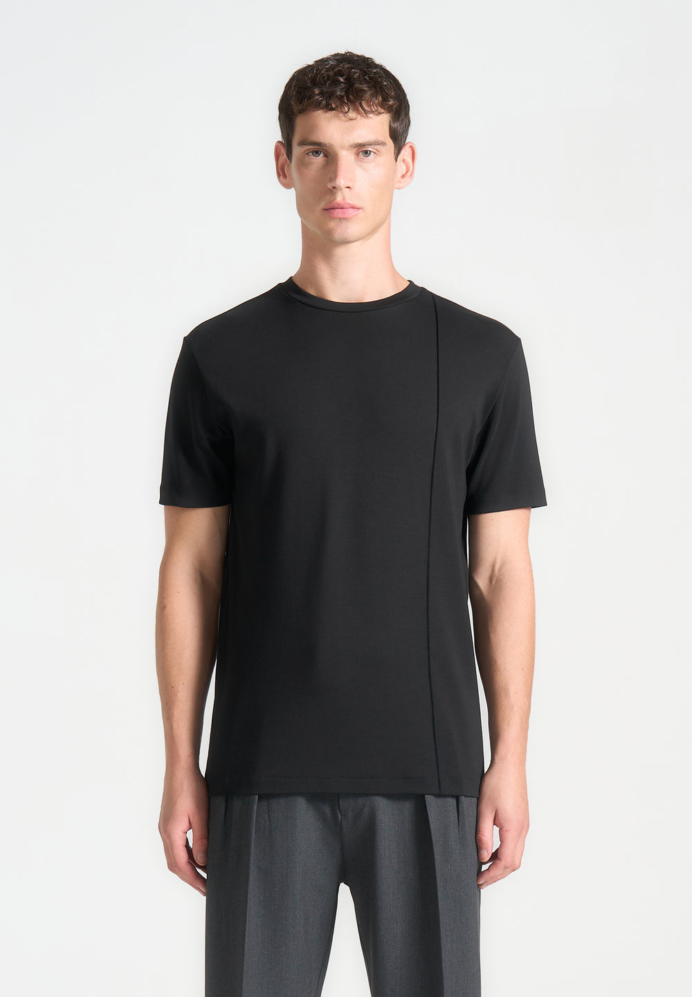 eternel-regular-fit-cotton-t-shirt-with-pintuck-black