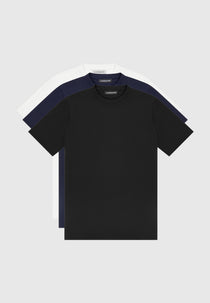 Slim Fit Luxe T-Shirt 3 Pack - Mixed